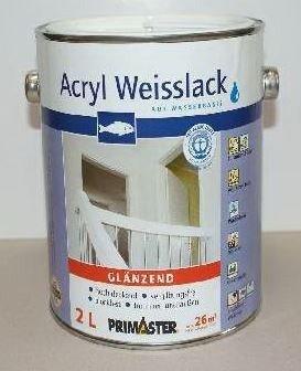 PRIMASTER Acryl Weisslack 2 l glänzend