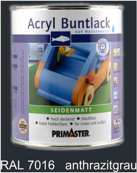 PRIMASTER Acryl Buntlack anthrazit seidenmatt 750 ml
