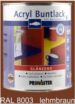 PRIMASTER Acryl Buntlack lehmbraun glänzend 750 ml