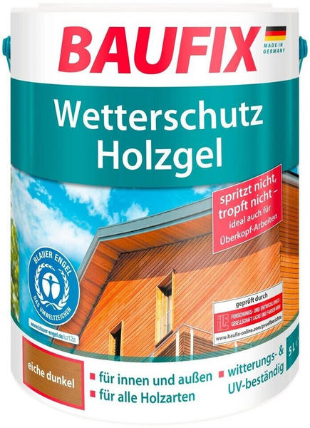 Baufix GmbH Baufix Wetterschutz-Holzgel 5 l eiche dunkel