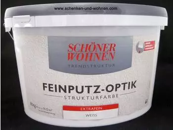 Sch&ouml;ner Wohnen Putzeffektfarbe Feinputz-Optik 8 kg extrafein wei&szlig;