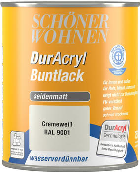 Schöner Wohnen DurAcryl Buntlack seidenmatt 750 ml Cremeweiß