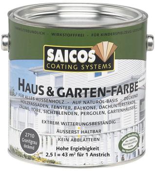 Saicos Haus und Gartenfarbe 2,5 l granitgrau