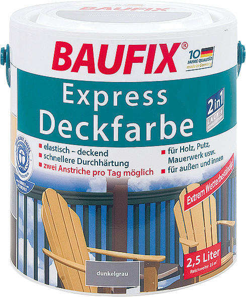 Baufix Express-Deckfarbe dunkelgrau 2,5 L