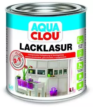 CLOU AQUA COMBI Lack-Lasur 375 ml Dunkelnussbraun