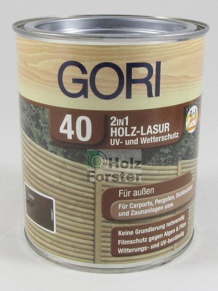 Gori 40 Holzschutz lasur, 2in1, Burma Teak 750 ml