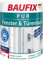Baufix Pur Fenster- & T&uuml;renlack Weiss Seidenmatt, 1 Liter, Wei&szlig;lack
