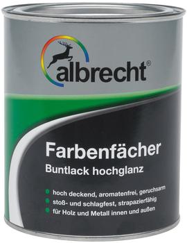 Lackfabrik Albrecht Farbenfächer Buntlack hochglanz RAL8003 lehmbraun 750 ml