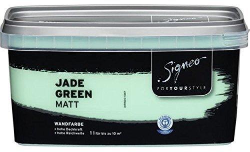 SIGNEO Bunte Wandfarbe 1 l matt Jade Green