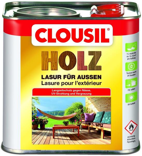 CLOU Clousil Holzschutzlasur 2,5 l Schwarz