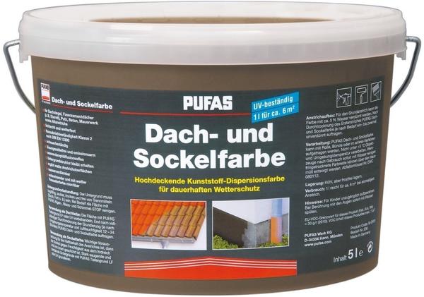 PUFAS Dach- und Sockelfarbe torf 952 5 Liter