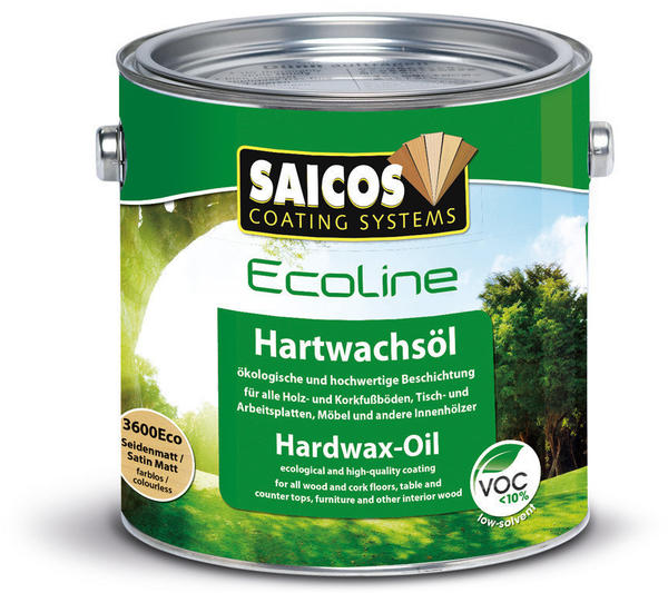 Saicos Ecoline Hartwachsöl, seidenmatt 2,5l