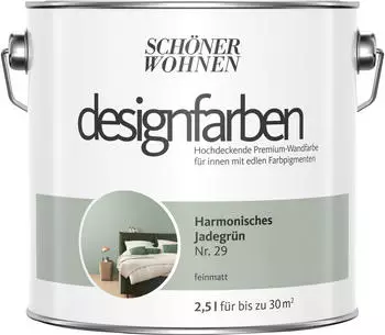 Sch&ouml;ner Wohnen Designfarbe Harmonisches Jadegr&uuml;n feinmatt 2,5 l