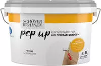 Pep up Renovierfarbe f&uuml;r Holzvert&auml;felungen weiss seidenmatt 2,5l