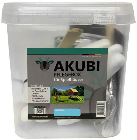 Akubi Pflegebox für Spielhäuser 750 ml Karibikblau