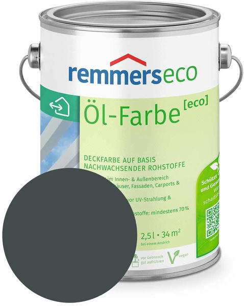 Remmers eco Öl-Farbe 2,5 l Basaltgrau