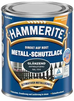 Hammerite Metallschutzlack glänzend 750 ml Anthrazitgrau Hammerite Metallschutzlack glänzend 750 ml Anthrazitgrau