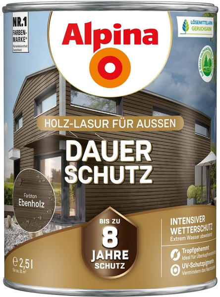 Alpina Farben Dauer-Schutz 2,5 l Ebenholz