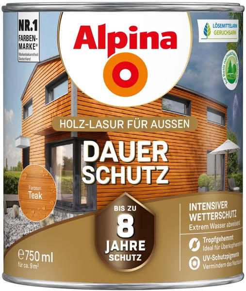Alpina Farben Dauer-Schutz 0,75 l Teak