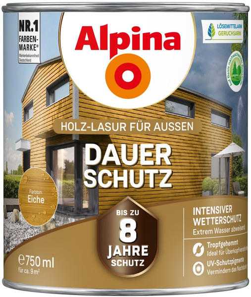 Alpina Farben Dauer-Schutz 0,75 l Eiche