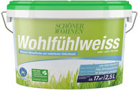 Mineral-Wandfarbe Wohlf&uuml;hlWeiss matt - f&uuml;r Allergiker geeignet - 2,5 l