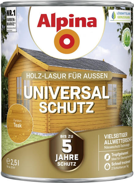 Alpina Farben Universal-Schutz seidenmatt 2,5 l Teak