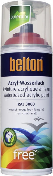 belton free PU Wasserlack 400 ml Feuerrot matt