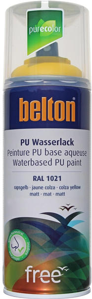 belton free PU Wasserlack 400 ml Rapsgelb matt