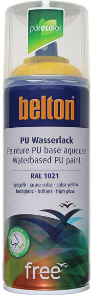belton free PU Wasserlack 400 ml Rapsgelb hochglänzend