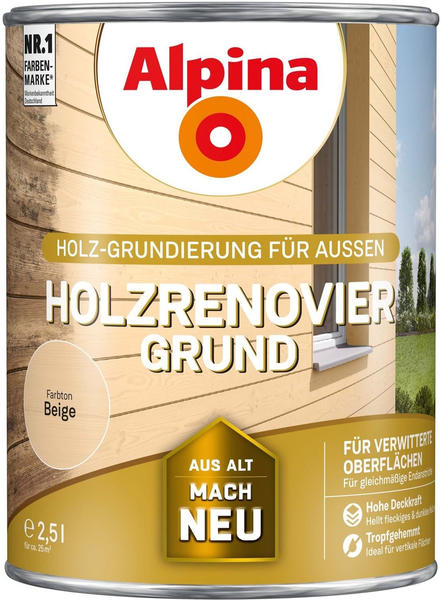 Alpina Farben Holzrenovier-Grund 2,5 l beige