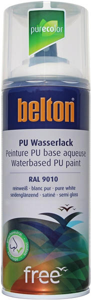 belton free PU Wasserlack 400 ml Reinweiss seidenglänzend