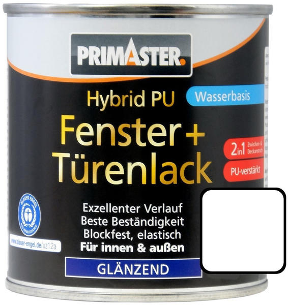 PRIMASTER Hybrid-PU Fenster- und Türenlack 750 ml weiß glänzend Test ❤️  Jetzt ab 15,99 € (Oktober 2021) Testbericht.de