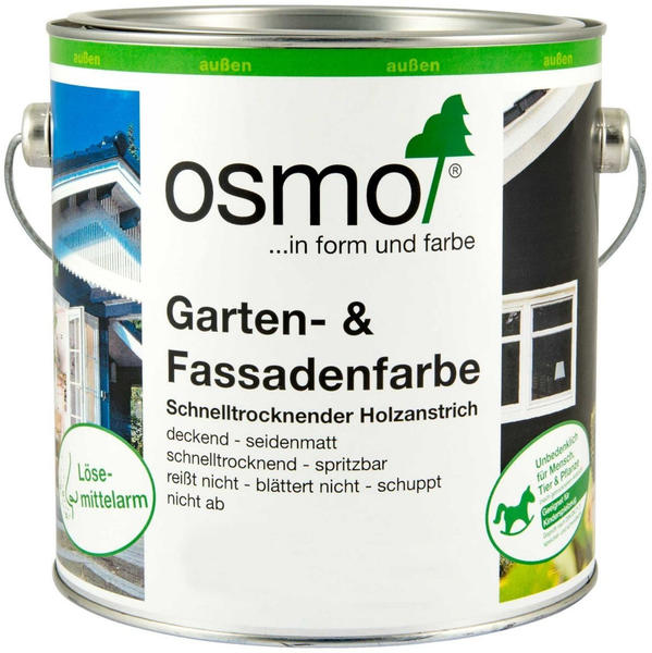 Osmo Garten und Fassadenfarbe 0,75 Liter Lichtgrau