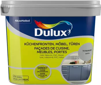 Dulux Fresh Up K&uuml;chenfronten, M&ouml;bel, T&uuml;ren 0,75 l Titanium satin