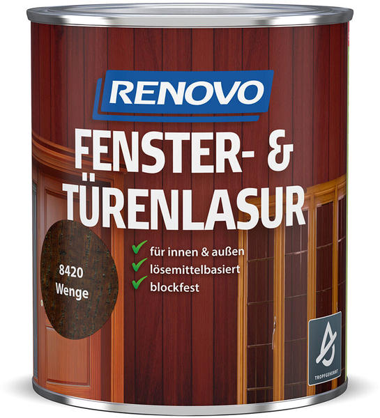 Renovo Fenster&Türenlasur 750 ml Nr.8420 wenge