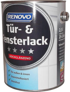 Renovo T&uuml;r + Fensterlack weiss hochgl&auml;nzend 0,75 l
