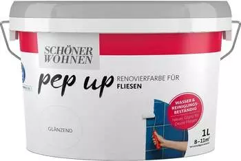 Schöner Wohnen pep up Renovierfarbe für Fliesen graphitgrau 1l