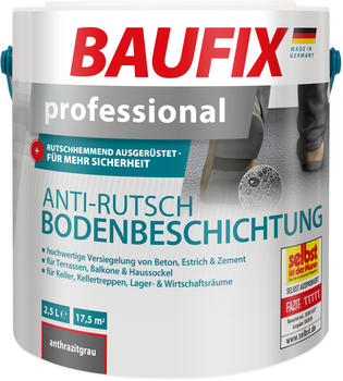 Baufix GmbH Baufix professional Anti-Rutsch-Bodenbeschichtung Silbergrau 2,5 l