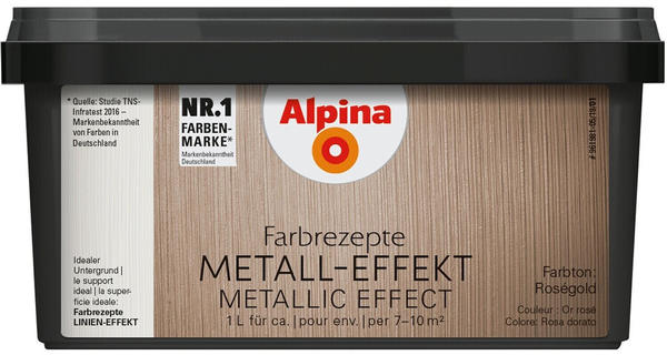 Alpina Farben Farbrezepte Metall-Effekt 1l rosegold