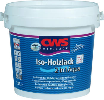 CWS WERTLACK Iso-Holzlack 2in1 Aqua wei&szlig; 0,75 l
