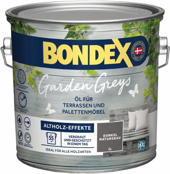 Bondex Garden Greys Öl 2,5 l Dunkel Naturgrau