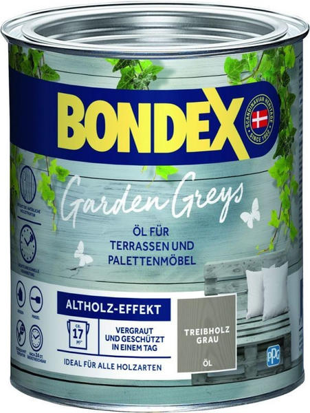 Bondex Garden Greys Öl 0,75 l Treibholz Grau