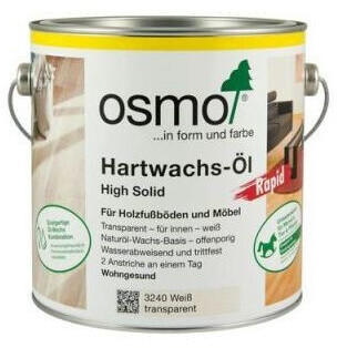 Osmo Hartwachs-Öl Rapid 2,5 l Weiß transparent