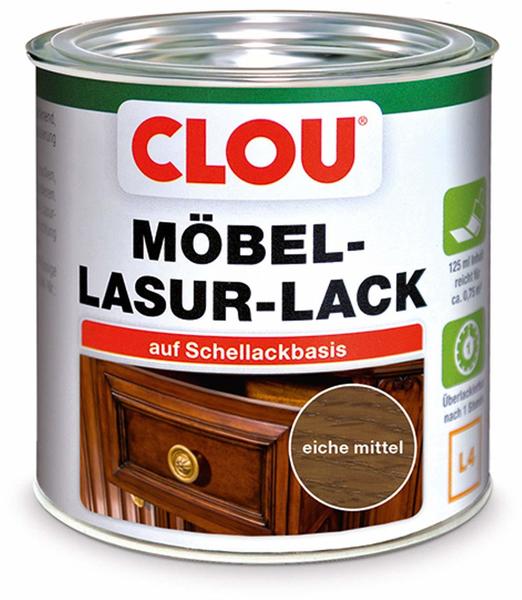 CLOU Möbel-Lasur-Lack L4 125 ml Eiche mittel