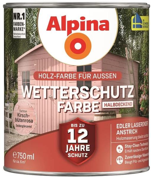 Alpina Farben Wetterschutzfarbe halbdeckend 0,75 l kirschblütenrosa