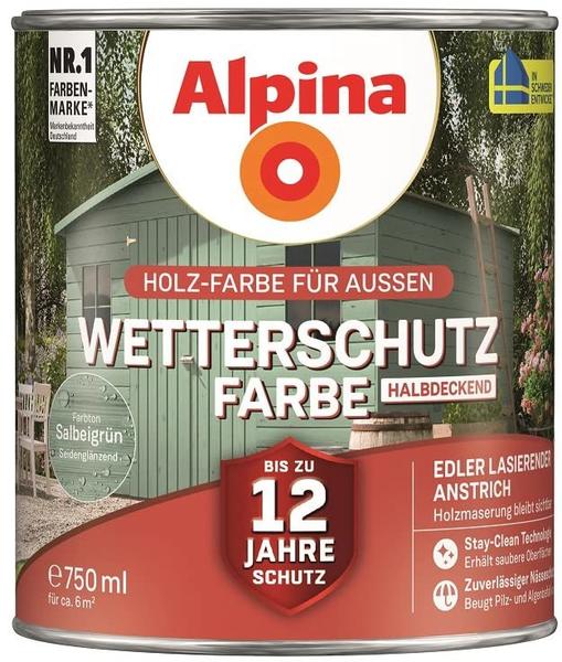 Alpina Farben Alpina Wetterschutzfarbe halbdeckend 0,75 l salbeigrün