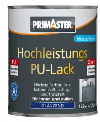 PRIMASTER Hochleistungs PU Lack 125 ml tiefschwarz glänzend