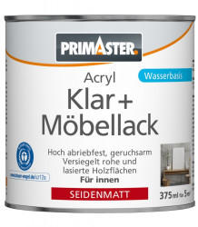 PRIMASTER Klar- und Möbellack 375 ml farblos seidenmatt
