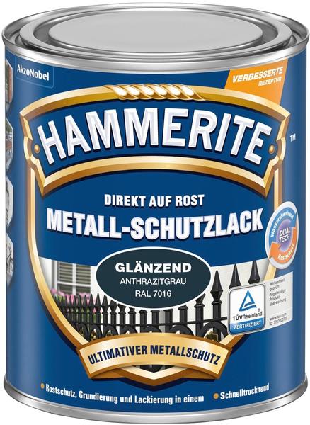 Hammerite Metall-Schutzlack glänzend 250 ml anthrazitgrau