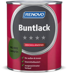 Renovo Hochglanzlack laubgr&uuml;n RAL6002 0,75 l